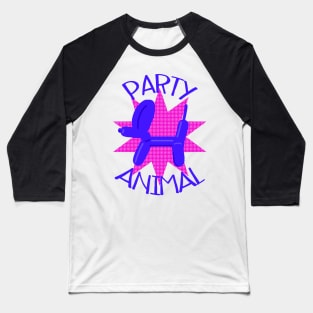 Party Animal Quirky Retro Pop Art Balloon Animal Shirt Baseball T-Shirt